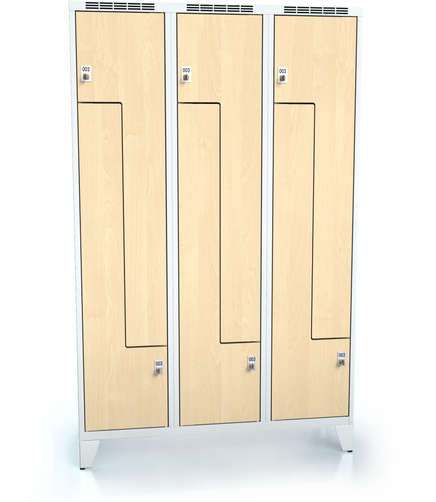 Cloakroom locker Z-shaped doors ALDERA with feet 1920 x 1200 x 500